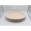 Eco - Friendly Sugarcane Disposable Round Shape Plates Paper Lunch Tray